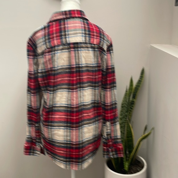 Gap Plaid Organic Cotton Flannel Shirt-Sz S - Picture 3 of 4